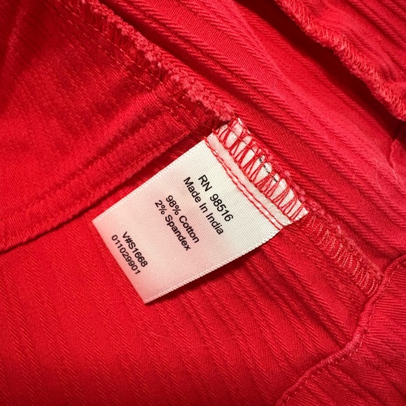 Red Button-Up Denim Jacket - Picture 6 of 6